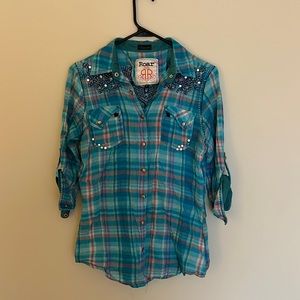 Roar western shirt. Size large